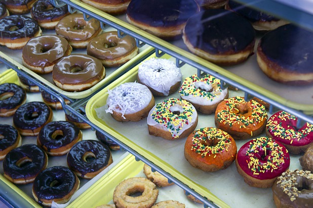 Doughnuts are displayed at Sothy Seang's Donut Hut, 3242 E Desert Inn Rd., Sunday, Nov. 24, 2013. Seang fought with the Cambodian army against the Viet Cong during the Vietnam War. He later immigrated to the U.S. He has owned the Donut Hut in Las Vegas for 22 years.