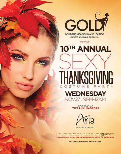 An ad for Tiffany Masters' Thanksgiving party.