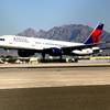 A Delta jet at McCarran International Airport.