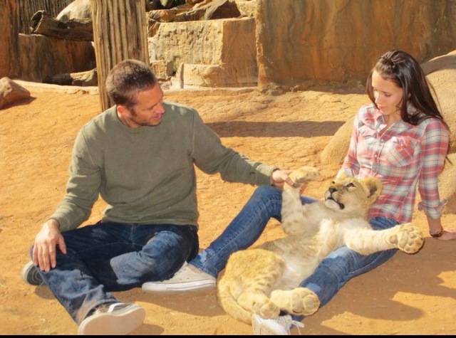 Paul Walker and Aubrianna Atwell on vacation in Johannesburg, South Africa, in 2011.