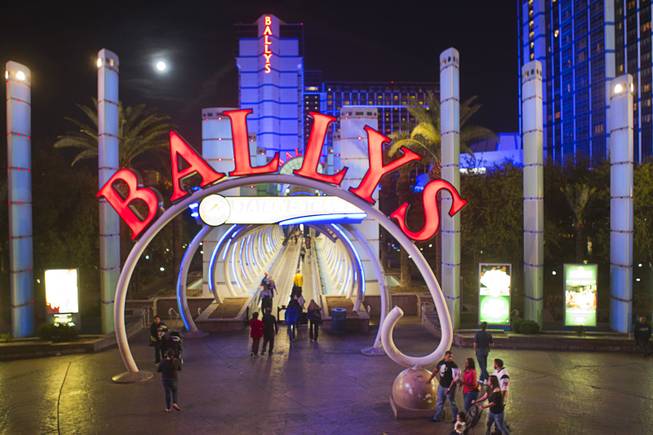 A view of the front of Bally's on the Las Vegas Strip is shown Nov. 17, 2013. The area will be remodeled into the Grand Bazaar Shops, an outdoor retail mall. Construction began the week of Dec. 2, 2013, and the mall is scheduled to open in fall 2014. 