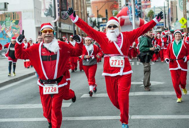 The 2013 Great Santa Run on Saturday, Dec. 7, 2013, ...