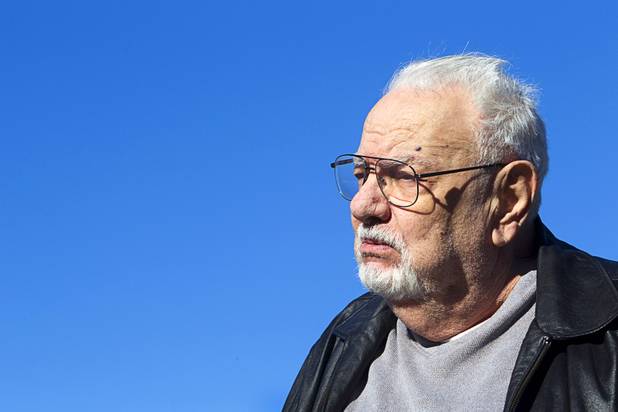 Frank Bower visits an ashes wall where the ashes of his wife are interred at Palm Boulder Highway Mortuary & Cemetery in Henderson Wednesday, Dec. 11, 2013. After his wife Sandra Lee died in 2011, he had a portion of her ashes sent into space.