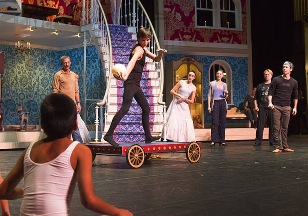 Ivan Ferguson, center, rehearses for Nevada Ballet Theater’s “The Nutcracker” at the Smith Center for the Performing Arts on Wednesday, Dec. 11, 2013. The annual performance opens Saturday and runs through Dec. 22.
