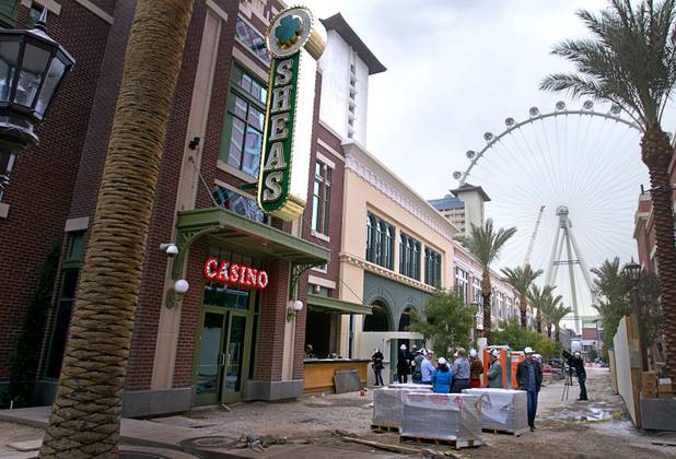 A view of the new O'Sheas casino is shown from the Linq project during a tour Tuesday Dec. 18, 2013. The casino is scheduled to open Dec. 27.