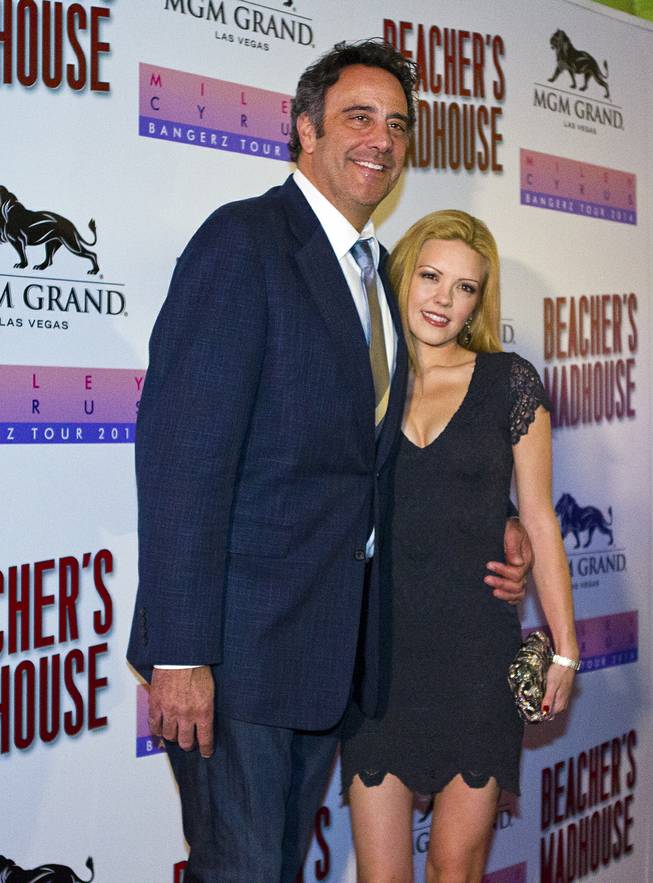 Brad Garrett and Isabella Quella on the Red Carpet for the opening of Beachers Madhouse MGM Grand Hotel & Casino on Friday, Dec. 27, 2013.