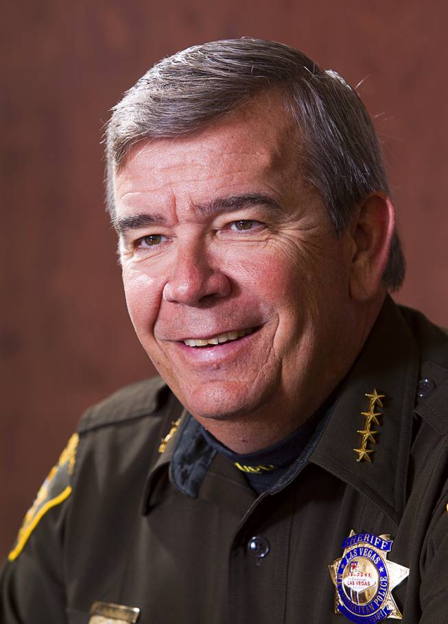 Sheriff Doug Gillespie is shown during an interview at his office in Metro Police Headquarters Thursday, Jan. 2, 2014.