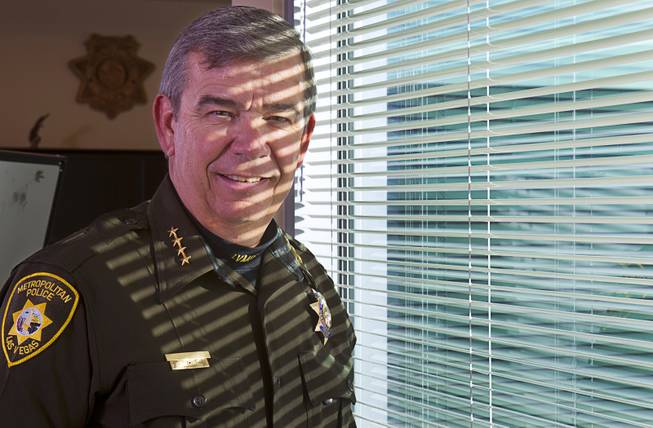 Sheriff Doug Gillespie poses at his office in Metro Police Headquarters Thursday, Jan. 2, 2014.