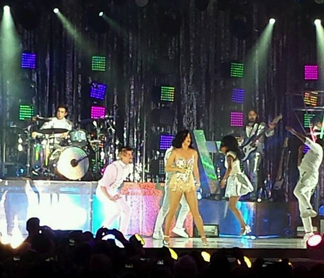 Katy Perry performs at Caesars Palace on Tuesday, Dec. 31, 2013, in Las Vegas.