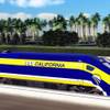 This image provided by the California High-Speed Rail Authority shows an artist's conception of a high-speed rail car in California. 