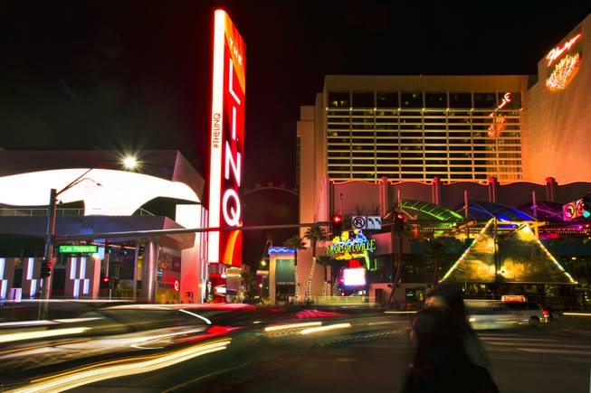 The Linq shopping and food area between The Quad and The Flamingo with stores open is attracting customers on Friday, Jan. 3, 2014.