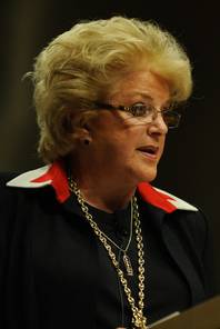 Las Vegas Mayor Carolyn G. Goodman speaks during the 2014 Las Vegas State of the City address at City Hall on Thursday evening.