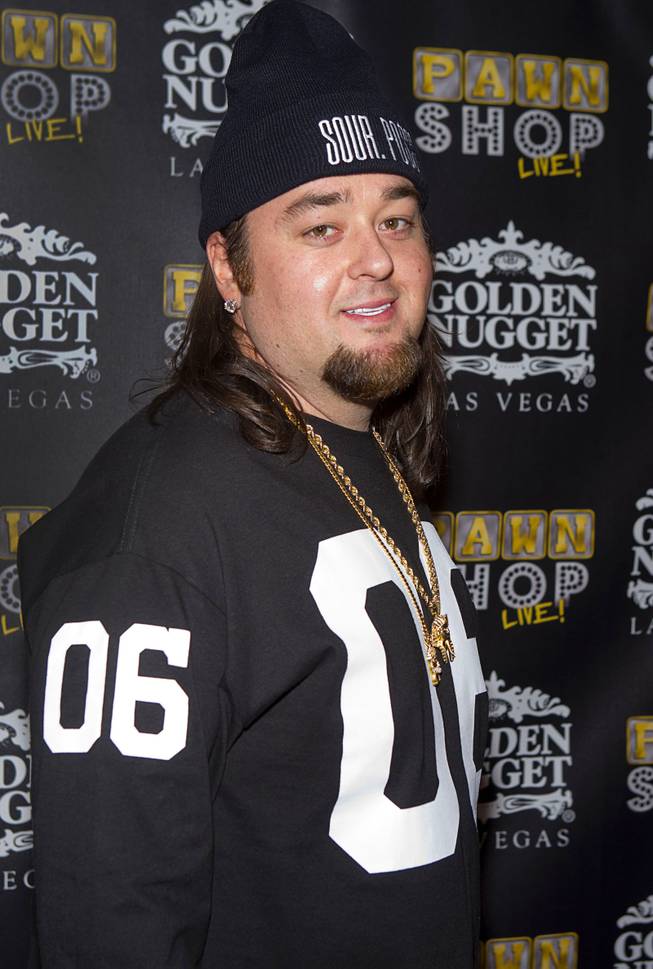Austin "Chumlee" Russell poses on the red carpet after attending a performance of "Pawn Shop Live!" at the Golden Nugget Thursday, Jan. 30, 2014. The production show is a parody based on the story of Gold & Silver Pawn, home of the History Channel's Pawn Stars television series.