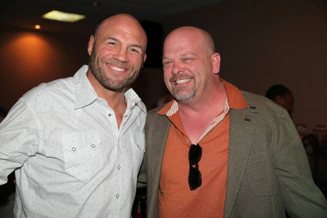 Randy Couture and Rick Harrison at The D Las Vegas.