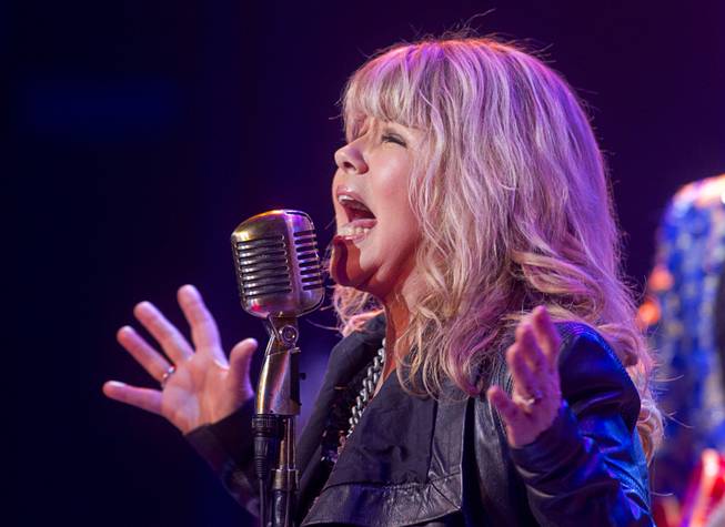 Singer/actress Pia Zadora performs during a guest performance in "Million Dollar Quartet" at Harrah's Tuesday, Feb. 4, 2014.