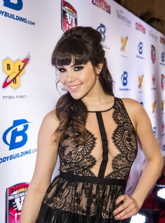 Claire Sinclair arrives at the 2014 Fighters Only World Mixed Martial Arts Awards on Friday, Feb. 7, 2014, at the Venetian.