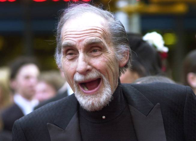 FILE - In this May 5, 2002 file photo, Sid Caesar, of "Your Show of Shows," arrives at NBC's 75th anniversary celebration in New York. Caesar, whose sketches lit up 1950s television with zany humor, died Wednesday, Feb. 12, 2014. He was 91. 