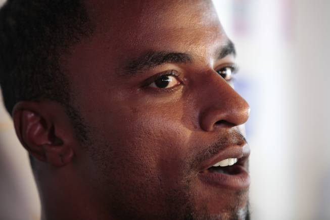 In this June 1, 2011, file photo, then-New Orleans Saints safety Darren Sharper speaks during a news conference in Metairie, La.
