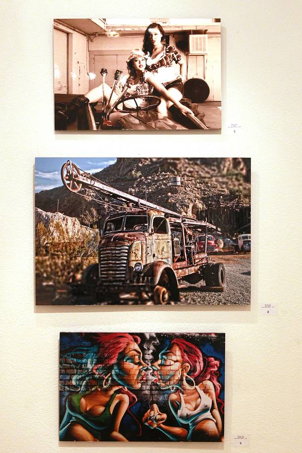 Three photos by Wesley Vonn are seen at the African American Showcase Saturday, Feb. 15, 2014 at Tastyspace Gallery.