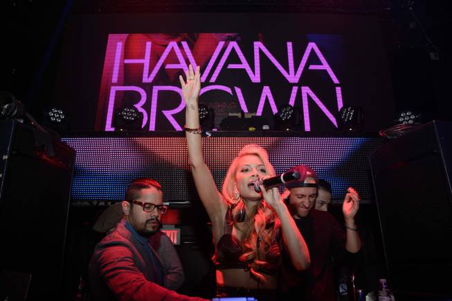 Havana Brown celebrates her 29th birthday at Tao on Saturday, ...