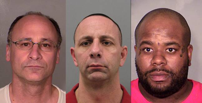 Police in the Las Vegas Valley have arrested these three men, all on counts of impersonating a police officer, since Jan. 30, 2014. The three are, from left, Mark PIcozzi, 48; Lawrence DiVitro, 44; and Robbie English, 31. 