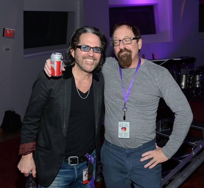 Kip Winger and Lonn Friend attend the Kerry Simon "Simon Says Fight MSA" benefit concert at The Keep Memory Alive Center in Las Vegas on Feb. 27, 2014.