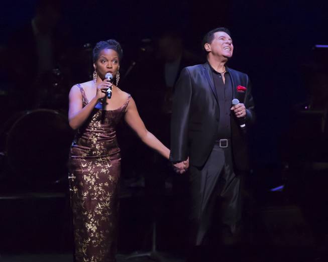 Clint Holmes with Nneenna Freelon in “Georgia on My Mind: A Tribute to Ray Charles” on Friday, Feb. 28, 2014, at Reynolds Hall in the Smith Center.