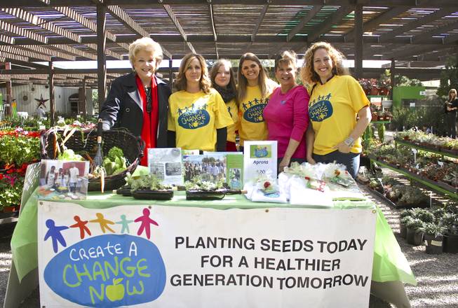 Las Vegas Mayor Carolyn Goodman with members of Create a Change Now was during Plant World's inaugural Spring Growing event on Saturday, March 1, 2014. Mayor Goodman was in attendance to proclaim March 1st as "Plant World Spring Growing Day" and to honor the start of growing season with a ribbon-cutting at Plant World 