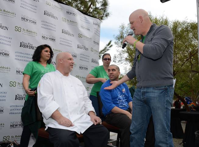 Chet Buchanan (R) hosts St. Baldrick's Day celebration and fundraiser for childhood cancer research at New York - New York Hotel & Casino  on March 1, 2014.