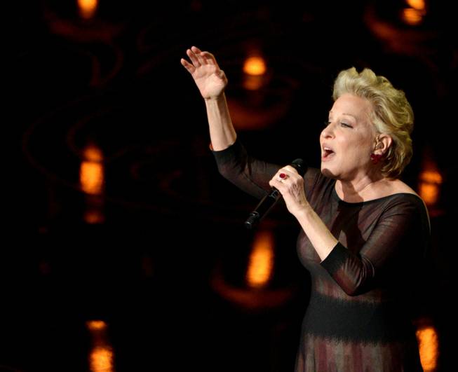 Bette Midler performs during the Oscars at Dolby Theater on Sunday, March 2, 2014, in Los Angeles.