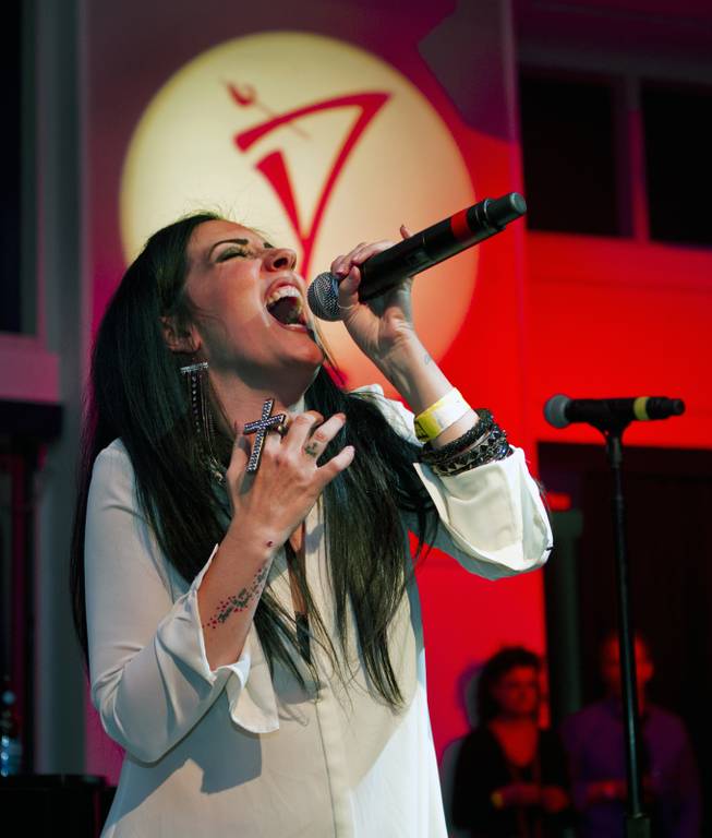 Stephanie Calvert sings "Piece of My Heart" near the end of Las Vegas Weekly's Unscripted Party featuring Stifler in the Havana Room on Tuesday, March 4, 2014, at the Tropicana.