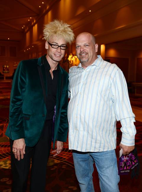 Murray Sawchuck and Rick Harrison at Terry Fator’s fifth-anniversary celebration ...
