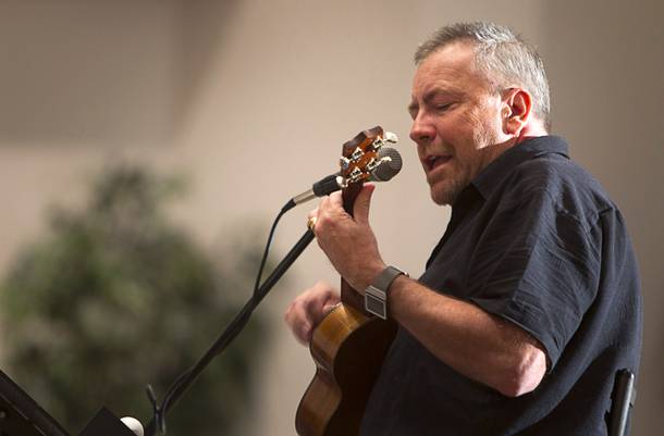 Doug Parsons of Melbourne, Fla. performs a song during a meet up of the Las Vegas Ukulele Club at the Las Vegas Church of the Nazarene Thursday, March 13, 2014. The club meets every Thursday.