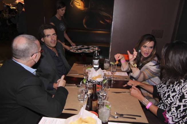 Guest dining at Rick Moonen's table at the Viva Max! benefit dinner for Max Jacobson hosted at Luxor's Tacos & Tequila restaurant Thursday, March 13, 2014.  All proceeds went toward the recovery of Max Jacobson.