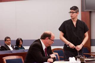 Cristian Diaz apologizes to one of his victims, Anne-Marie Ricci, and his victim's families during his sentencing hearing Monday, March 17, 2014. Diaz, 20, pleaded guilty last year to two counts of driving while under the influence of a controlled substance causing death and substantial bodily harm.