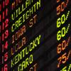 Odds are posted at the LVH sports book during the second round of the NCAA basketball tournament Thursday, March 20, 2014.