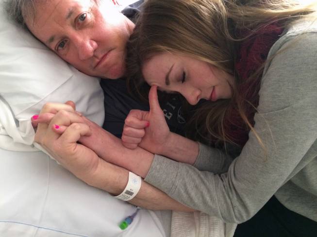This recent photo provided by Jill Kelly shows Jim Kelly with his daughter, Camryn. NFL Hall of Fame quarterback Jim Kelly is expected to undergo surgery with the return of his oral cancer.