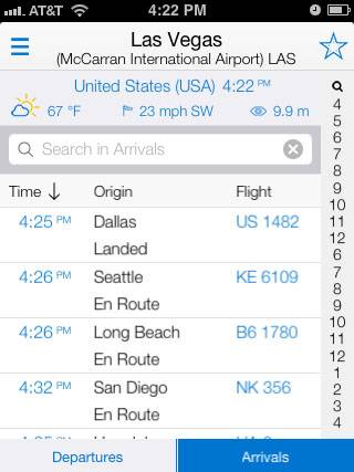 Flight Board is a phone app that tracks the arrivals and departures, and which gate the guest will be arriving at, for airports around the globe.
