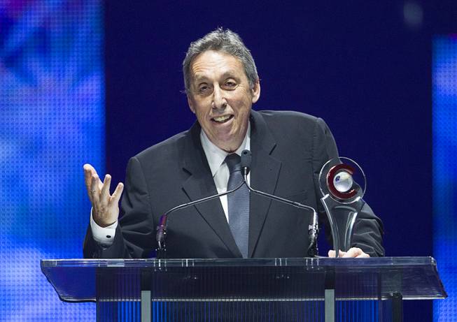 Movie producer and director Ivan Reitman accepts a Lifetime Achievement Award at the Big Screen Achievement Awards during CinemaCon, the official convention of the National Association of Theatre Owners, at Caesars Palace Thursday, March 27, 2014.