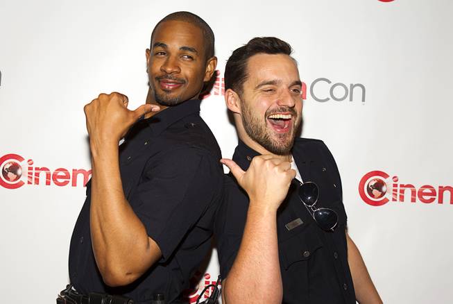 Actors Damon Wayans Jr. and Jake Johnson arrive for a 20th Century Fox presentation during CinemaCon, the official convention of the National Association of Theatre Owners, at Caesars Palace Thursday, March 27, 2014.