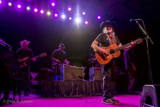 Willie Nelson performs during his concert at Lake Las Vegas on March 31, 2014.