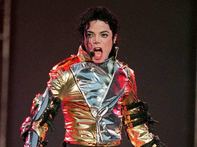 Michael Jackson performs during his "HIStory Tour Part II" across Germany and Europe at the Weserstadion in Bremen, Germany, on May 31, 1997.