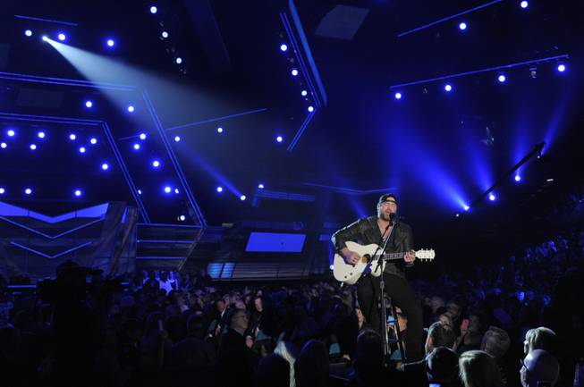 Lee Brice performs onstage at the 49th Annual Academy of Country Music Awards at MGM Grand Garden Arena on Sunday, April 6, 2014, in Las Vegas.