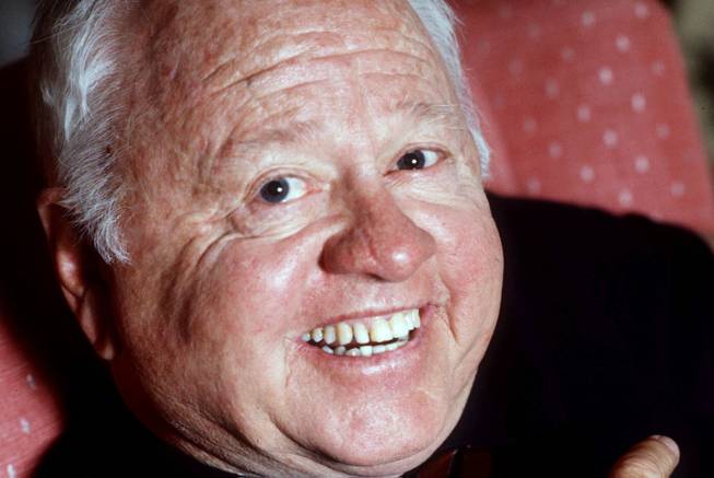 Entertainment legend Mickey Rooney is shown in this May 1987 file photo. The Associated Press reported, Monday, April 7, 2014, that Rooney has died at age 93. 