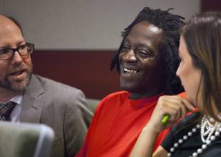 William Jonathan Drayton, Jr., aka Flavor Flav, appears before Judge Kathy Hardcastle at the Regional Justice Center on Monday, April 14, 2014.