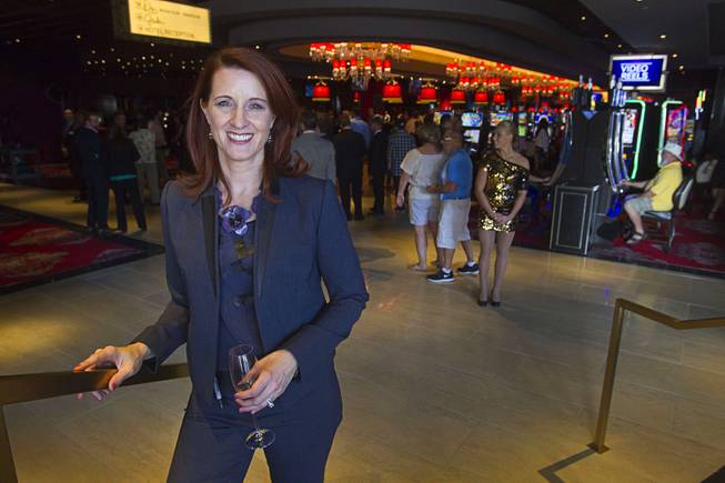 General manager Karie Hall poses in the Cromwell, formerly Bill's Gamblin' Hall & Saloon, during the opening of the casino floor April 21, 2014. The casino will host a grand opening on May 21. The casino is undergoing a $185 million renovation project that includes remodeling of guest rooms, casino floor and common areas, the addition of a new second floor restaurant, and construction of the 65,000 square foot rooftop pool and dayclub/nightclub.