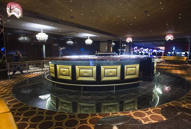The Bounds lounge, still under construction, is shown during the opening of the casino floor at the Cromwell, formerly Bill's Gamblin' Hall & Saloon, on the Las Vegas Strip and Flamingo Avenue, Monday, April 21, 2014. The casino is undergoing a $185 million renovation project that includes remodeling of guest rooms, casino floor and common areas, the addition of a new second floor restaurant, and construction of the 65,000 square foot rooftop pool and dayclub/nightclub.