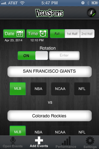The Vegas Sports app keeps track of the bets users place and provides other free tracking services.