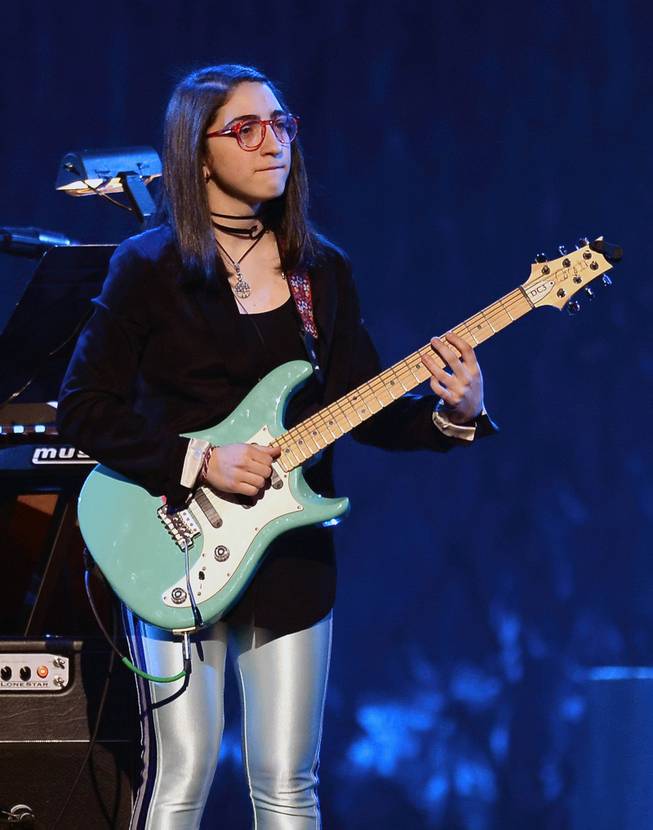 Musician Emily Estefan performs during the 18th annual Keep Memory Alive “Power of Love Gala” benefit for the Cleveland Clinic Lou Ruvo Center for Brain Health honoring her parents Gloria Estefan and Emilio Estefan Jr. on Saturday, April 26, 2014, at MGM Grand Garden Arena.

