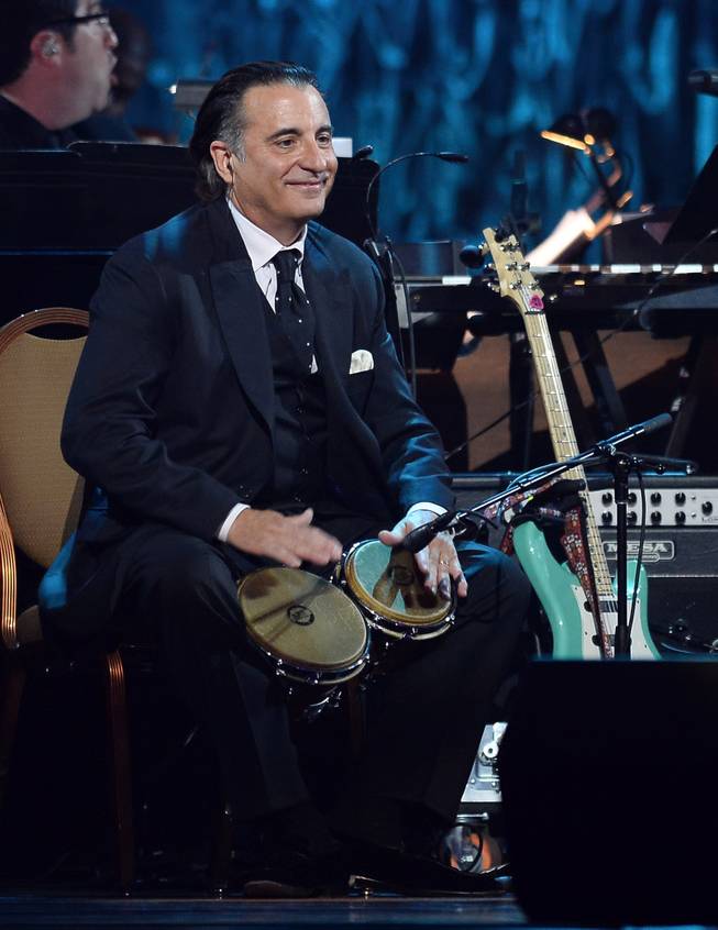 Actor Andy Garcia performs during the 18th annual Keep Memory Alive “Power of Love Gala” benefit for the Cleveland Clinic Lou Ruvo Center for Brain Health honoring Gloria Estefan and Emilio Estefan Jr. on Saturday, April 26, 2014, at MGM Grand Garden Arena.

